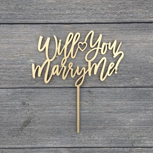 Will You Marry Me Cake topper?,Proposal Cake topper,Engagement cake topper for Bridal Shower Wedding Party Supplies,Bachelorette Party Decorations