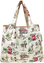 allydrew Foldable Tote Nylon Reusable Grocery Bag (Set of 2), London