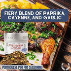Portuguese Piri Piri Fire Seasoning | Gourmet Spice Blend | Non GMO, All Natural | Handmade in Small Batches in USA | Artisanal Seasoning Mix | Magnetic Tin | GLP-1 Friendly | Sustainably Sourced Rub | Ultra Premium | Gustus Vitae