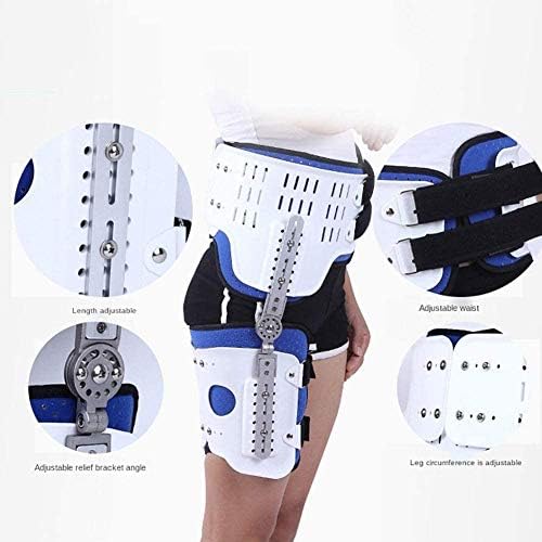 Hip Knee Ankle Foot Fixation Orthosis, Adjustable Hinged ROM Knee Hip Brace Leg Fracture Foot and Orthotics of Lower Limbs