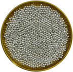Edible Silver Pearl Sugar Sprinkles Candy 4mm Mini Pearls Cake Decorations Cupcake Toppers Cookie Decorating Perfect for Wedding Party Valentine Halloween Christmas Supplies 3OZ
