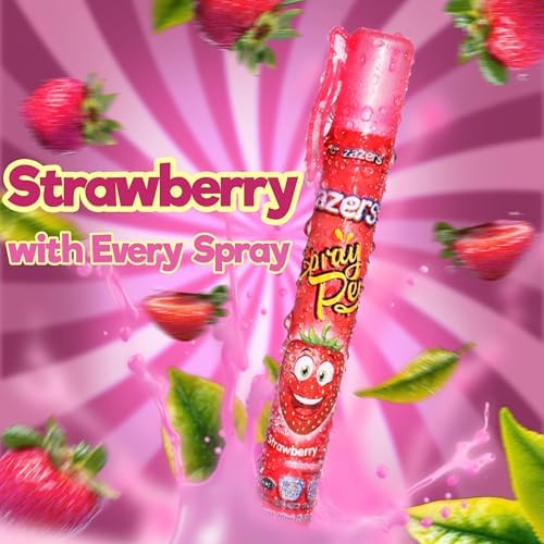 Pen Spray Liquid Candy - 24 Pack of Strawberry Flavor, Gluten Free, No Coloring Added, Novelty Kosher Candy, 20 ml each