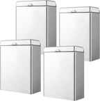 Tioncy 4 Pcs Sanitary Napkin Receptacle, Tampon Disposal Bin Wall Mounted Tampon Holder Stainless Steel Sanitary Napkin Disposal Bins for Home Office Public Restrooms Bathroom (Natural Color)