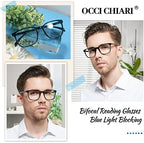 OCCI CHIARI Transition Bifocal Reading Glasses for Men XL Blue Light Blocking Readers