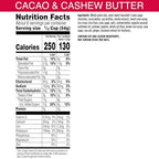 Bear Naked Granola Cereal, Whole Grain Granola, Breakfast Snacks, Cacao and Cashew Butter Crunch (3 Bags)
