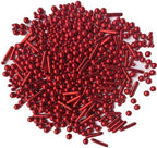 Sprinkles Red Pearl Sugar Candy Mix Size Baking Cake Decorations Cupcake Toppers Celebrations Shaker Jar Wedding Shower Party (130g/4.2oz）