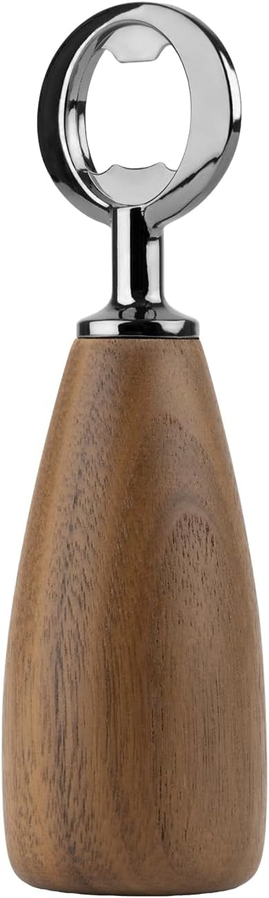 Apsire Walnut Wooden Bottle Opener, Stainless Steel Wood Handle Opener for Beverage, DIY Opener for Engraving Wedding Party