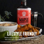 Lakanto Bulk Sugar Free Maple Syrup With Monk Fruit & Erythritol For Pancakes, Waffles, Oatmeal, Coffee, Tea, Granola, Frosting & Dressing, Zero Sugar, Keto, Vegan, Gluten Free (128 Fl Oz - Pack of 1)