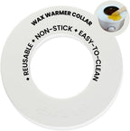 Reusable Non-Stick Silicone Wax Collars for Wax Pot – Fits All 14-16 oz Wax Cans & Warmers – Wax Warmer Collars for Easy, Mess-Free Cleaning (White, 1pc)