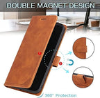 Case for iPhone 13/13 Mini/13 Pro/13 Pro Max, Flip PU Leather Wallet Shockproof Cover with Kickstand Card Slots Phone Case Magnetic Closure (Color : Brown, Size : 13pro max 6.7")