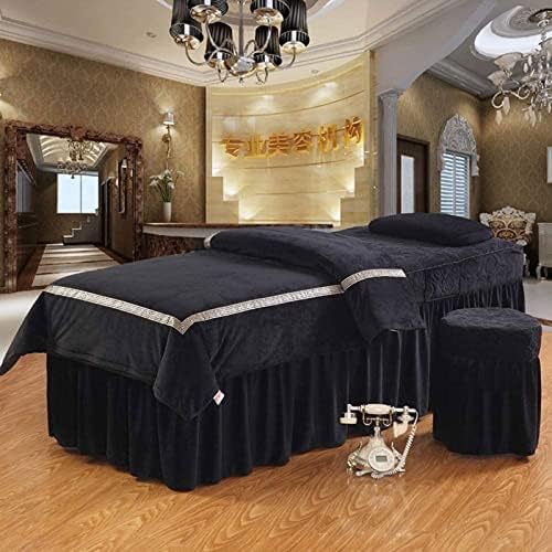 PROPFE Professional Massage Linens Solid Color Massage Table Sheet Sets Spa Beauty Bed Cover, Beauty Bedspreads European Salon
