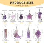 Irregular Natural Gemstone Pendants Assorted Healing Crystal Chakra Stone Pendants for Women Men Bracelet Necklace Earring Jewelry Making