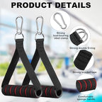 flintronic Exercise Handle, Resistance Bands Handle, Replacement Handle Attachments for Cable Machine Pulleys, Gym Handles with 2 Heavy Duty Carabiner Hooks, for Fitness Workout Gym Pilates Yoga