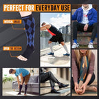 Doc Miller Open Toe Compression Socks for Men & Women, 20-30 mmHg Knee High Support, Toeless Design for Daily Leg Comfort, Breathable Nylon Spandex, 1 Pair