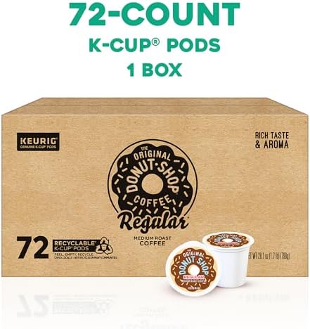 The Original Donut Shop Regular Keurig Single-Serve K-Cup Pods, Medium Roast Coffee, 72 Count