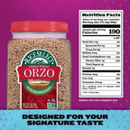 RiceSelect Whole Wheat Orzo Rice-Shaped Pasta, Non-GMO, Vegan, 1.66 Pound (Pack of 1)