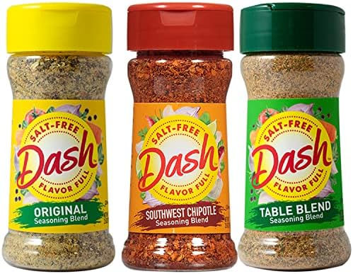 Mrs Dash Seasoning Salt Free Variety Pack, 12 Bottles Complete Set, A Healthier Option Salt Free Spices, Mrs. Dash No Salt Seasoning with Measuring Spoon by Erbies