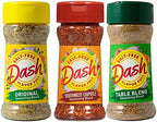 Mrs Dash Seasoning Salt Free Variety Pack, 12 Bottles Complete Set, A Healthier Option Salt Free Spices, Mrs. Dash No Salt Seasoning with Measuring Spoon by Erbies