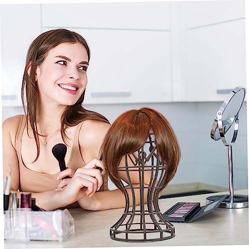 2Pcs Portable Wig Head Stand Holder for Hair Styling and Display Essential Beauty Accessories for Home Salon and Travel Use