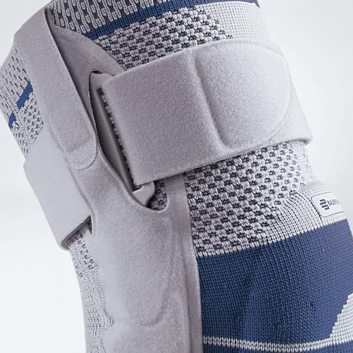 Bauerfeind - GenuTrain S - Hinged Knee Brace Support - Advanced Stability of the knee joint - Right Knee - Size 4 - Color Titanium