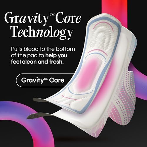 Kotex Ultra Thin Pads, Regular Absorbency, 60 Count (Packaging May Vary)