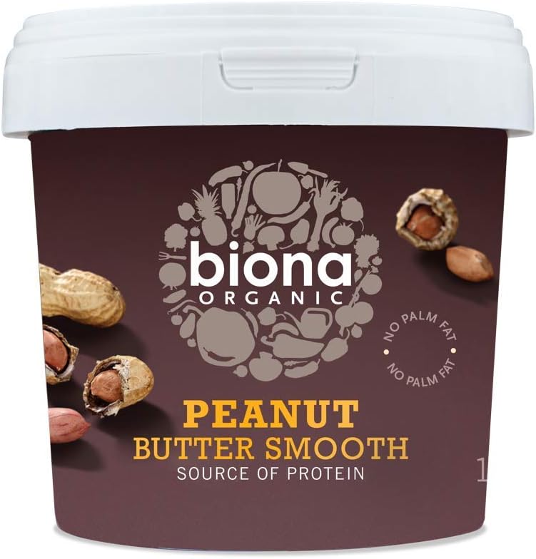 Biona Organic Peanut Butter Smooth 1kg - Pack of 6