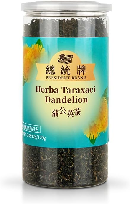 Sweet Post Herba Taraxaci Dandelion Tea (Taraxacum officinale) - 6oz PET Jar | Cut & Sifted, Triple Washed, Caffeine-Free Herbal Tea, Support Digestion & Boost Immune System 蒲公英茶