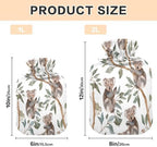 Cute Koala Leaves Hot Cold Water Bottle with Fleece Cover PVC Hot Water Bag 1 Liter