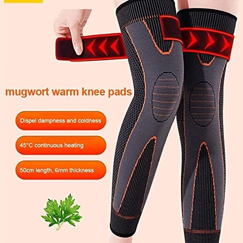 1 pair Tourmaline Acupressure Self-Heating Shaping Knee Sleeve - Mugwort Acupressure Shaping Knee Pads - Acupressure Shaping Knee Pads - Wormwood Self-Heating Knee Pads (M, Black)