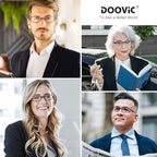 DOOViC 2 Pack Reading Glasses for Women Men TR90 Flexible Lightweight Blue Light Blocking Computer Readers