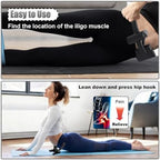 Psoas Release Tool-Hip Hook Psoas Muscle Release Tool Fully Adjustable for Iliacus, Deep Tissue Massage Hip Hook, Portable Psoas & Iliacus Relief Tool and Trigger Point Massage Tool (Black)
