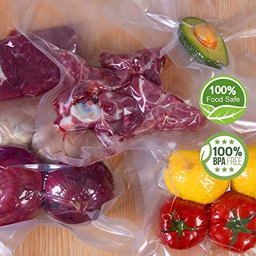 200 Gallon Size 11x16Inch 4mil Food Sealer Vacuum Sealer Bags with Commercial Grade,BPA Free,Heavy Duty,Great for Food Vac Storage or Sous Vide Cooking