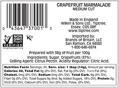 Tiptree Grapefruit Marmalade, 12 Ounce Jar