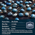 Blue Apatite Healing Crystal Stone Set - 24 Pieces, 0.6" Natural & Polished Stones for Healing, Meditation, Reiki, Chakra, Crafting & Decoration