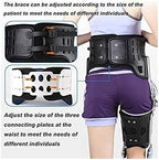 Knee Support Brace, Hip Knee Ankle Foot Orthosis Leg Fracture, Lower Limb Paralysis, Hip Walking Fixed with Walking Boots Brace (Black L)