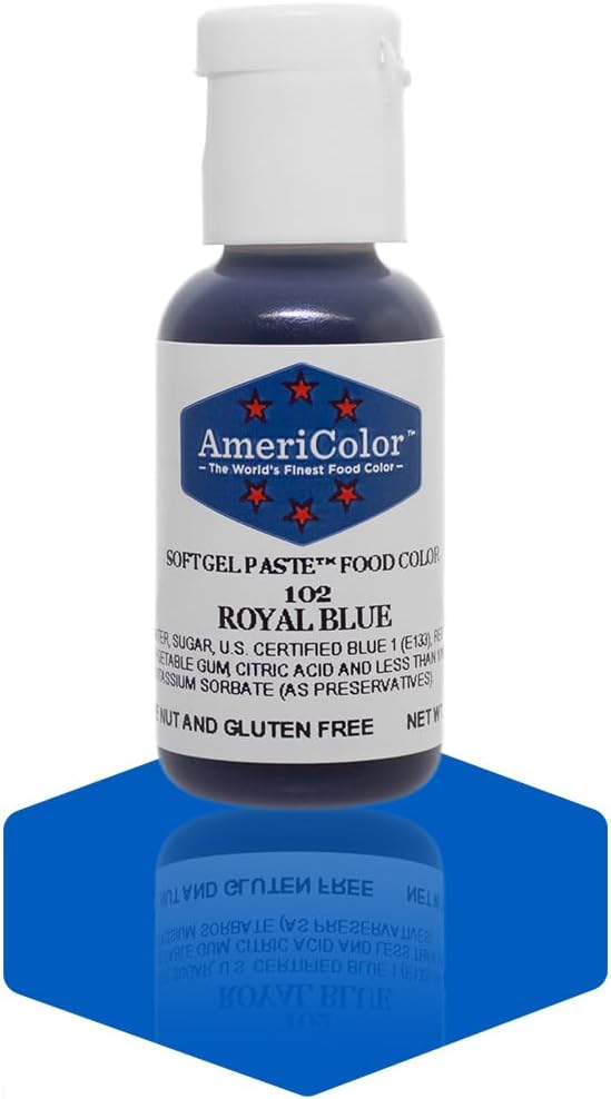 AmeriColor, Royal Blue, .75 Ounce Bottle, Soft Gel Paste Food Color