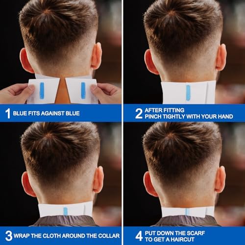NICEMOVIC 5 Rolls Disposable Barber Paper Neck Strips Barber Accessories, Professional Barber Supplies Stretchy Paper Neck Strips for Salon Haircut Styling