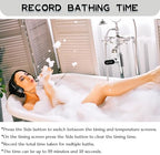 Baby Shower Thermometer Fahrenheit Celsius Shower Water Thermometer with Led Digital Display 360°Rotating Screen Instant-Read Thermometers for Bath Kitchen Bathroom