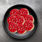 Red and White Valentine Christmas Birthday Cake Pop Cookie Cupcake Cakes Semi-Sweet Edible Confetti Decorations Sprinkles Desert Jimmies Toppers 6oz