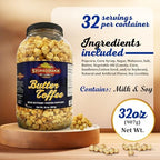 Stonehedge Farms Butter Toffee Flavored Popcorn | 32 oz Tub (Pack of 2) | Perfect for Holidays and Christmas | Reclosable Barrels | Bulk Popped ButterToffee Corn