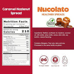 NUCOLATO | Caramel Hazelnut Spread | 12.3 oz - 350 g | Keto Friendly - Gluten Free - No Sugar Added | Best Low Carb Dessert - Food Snacks | Perfect Topping for Cake, Bananas, Cookies, Pancakes