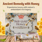 Ashraf Naturals Sidr Gold Honey Sticks – Raw Unfiltered Mountain Sidr Honey, Single-Origin Himalayan Honey, Gluten-Free (20 x 15 g)