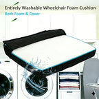 HAVARGO Washable Wheelchair Seat Cushions–Easy Maintenance Wheelchair Cushion That Reduces Caregiver Workload–Patented Anti-Sag Design with Anti-Slip Cover for Improved Comfort on Lower Back& Tailbone