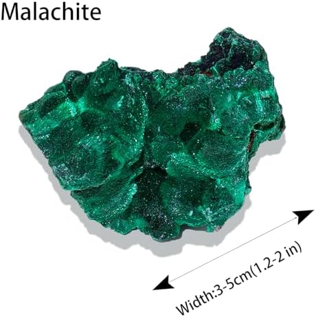 Apengshi 1.2-2'' Malachite Raw Stone Natural Crystal Healing Crystal and Stone Rough Rocks for Fountain Home Garden Decor Meditation