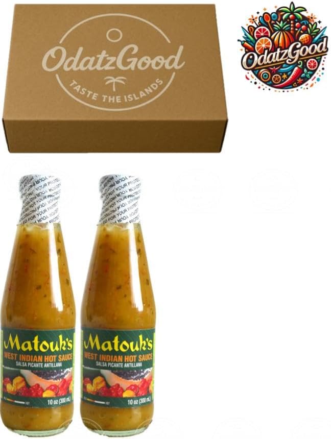 Matouk's West Indian Hot Sauce 10oz (300ml) 2-Pack – Product of Trinidad & Tobago – Curated & Packaged by ODatzGood