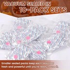 400 Counts 500cc Food Grade Oxygen Absorbers, 10 Individually Vacuum Sealed Packs with Oxygen Indicator, Oxygen Absorber Packets for Long Term Storage in Mylar Bag,Canning Jars, Freeze Dryer Storage