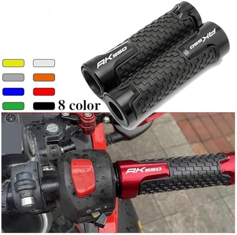 Compatible with AK 550 ALLYEARS 2013-2020 Motorcycle CNC Handlebar Hand Grips Bar End Gel Grip