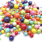 Weraru Edible Mixed Pearl Sugar Sprinkles Candy Mixing Size Baking Edible Cake Decorations Cupcake Toppers Cookie Decorating Celebrations Wedding Shower Party Chirstmas Supplies 120g/ 4.2oz