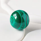 AtkitS 1PC Natural Polished Malachite Crystal Ball Green Gemstone Quartz Crystal Sphere Home Decoration Gifts (Size : 30-40mm)