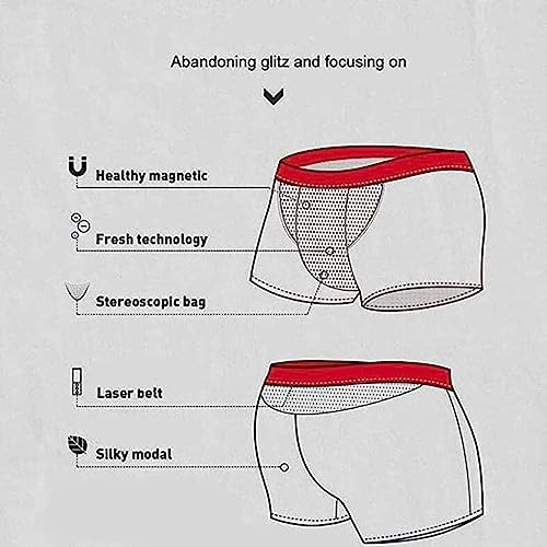 POCHY Men's Health Care Magnetic Therapy Energetic Boxer Brief Comfortable Protect Prostate Underwear 3-Packs Panties